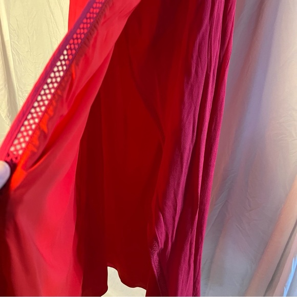 Lovers + Friends Red Off-The-Shoulder Maxi Dress Size XL Slit Elegant Glamorous - Picture 4 of 14